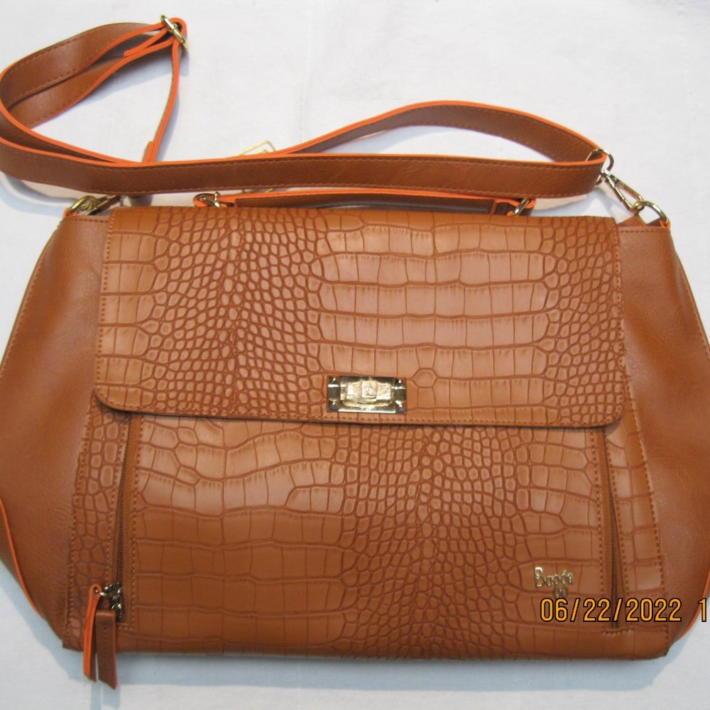 Baggit Orange Crossbody Vanity Bag Purse Satchel NWT Vegan Supported